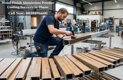 Wood Finish Aluminium Powder Coating Services in Thane (1)