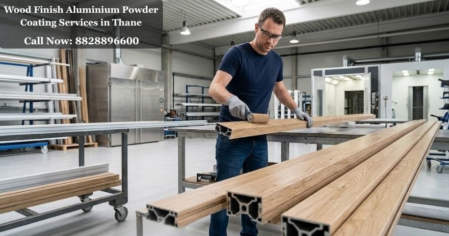 Wood Finish Aluminium Powder Coating Services in Thane