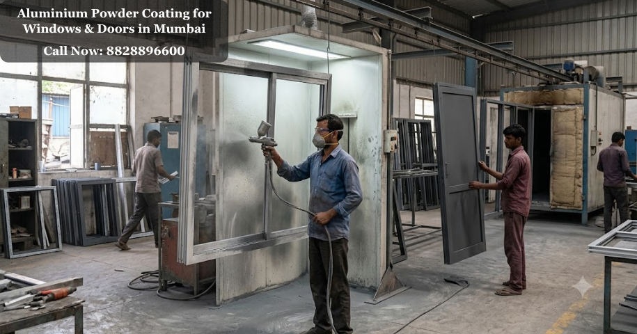 Aluminium Powder Coating for Windows & Doors in Mumbai