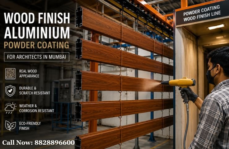 Wood Finish Aluminium Powder Coating for Architects in Mumbai (1)