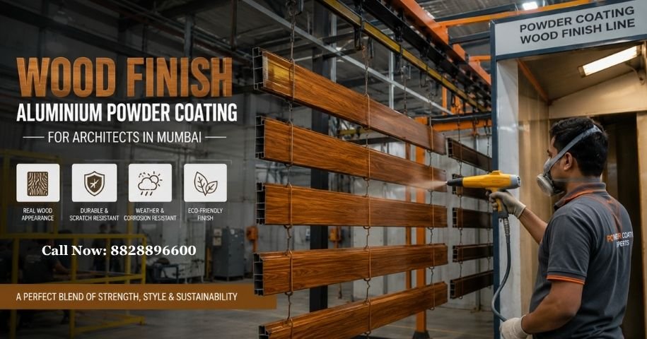 Wood Finish Aluminium Powder Coating for Architects in Mumbai